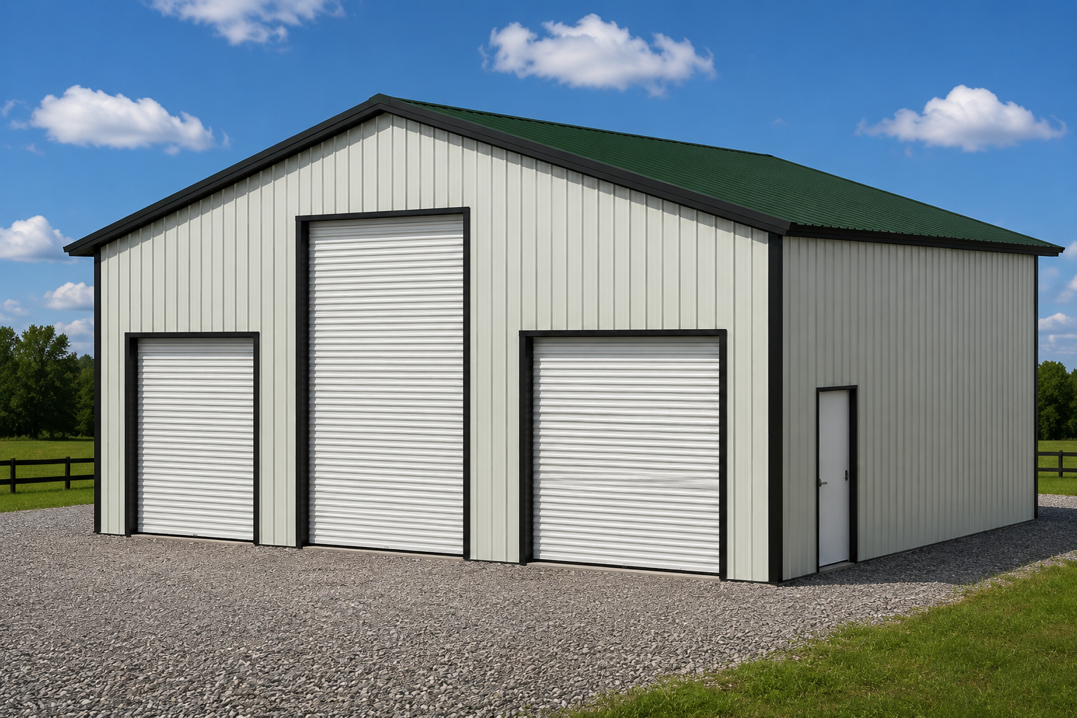 Metal garage building example
